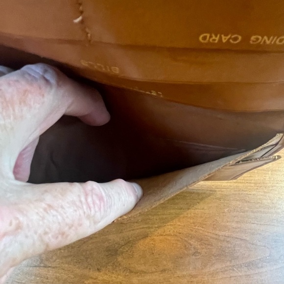 Vintage Old Travel Wallet Gold Lettering Passport Landing Card Luggage Ticket - Picture 8 of 15